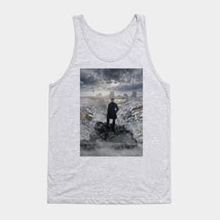 Wanderer above the Sea of Trash Tank Top